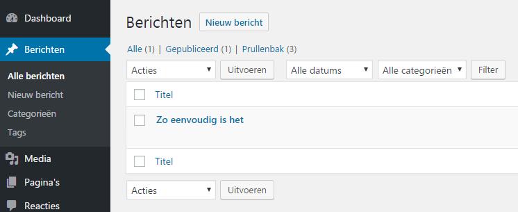wordpress bericht bewerken